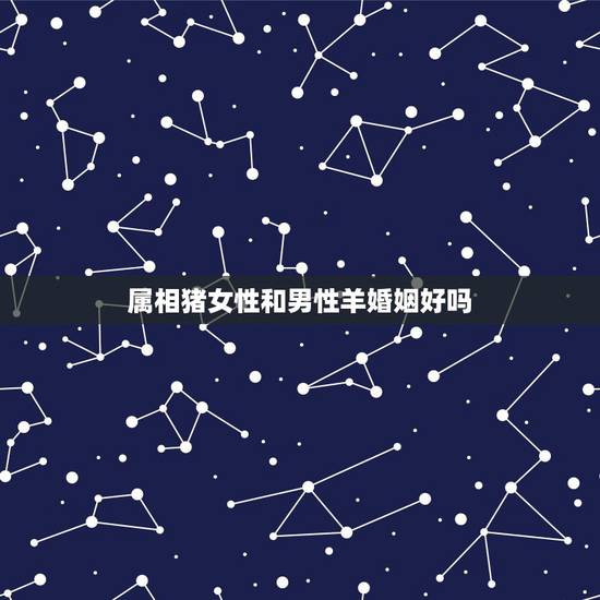 属相猪女性和男性羊婚姻好吗，91年属羊的女性和95年属猪的男性婚配可好