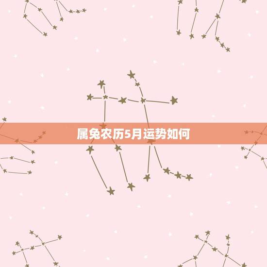 属兔农历5月运势如何，属兔男1987年农历五月初三生，已婚农历十一月感