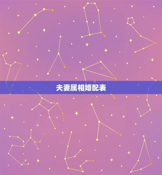 夫妻属相婚配表，最佳婚配属相