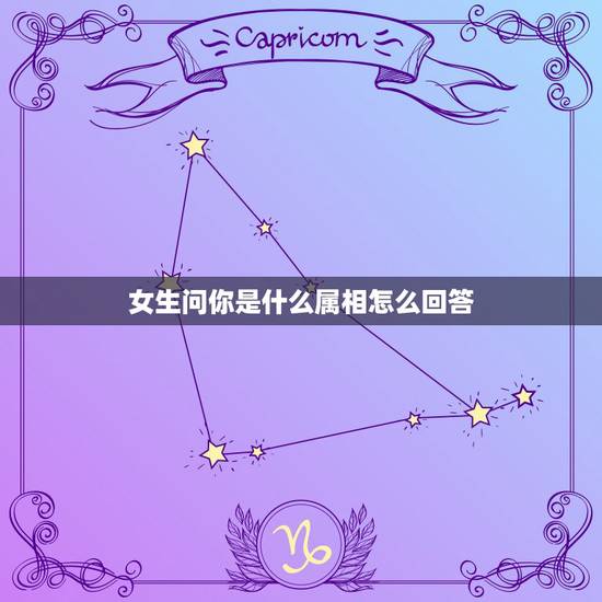 女生问你是什么属相怎么回答，我正在追的女生。我问他属什么的，他回我。我