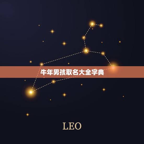 牛年男孩取名大全字典，怎样给牛年出生的男孩起名字