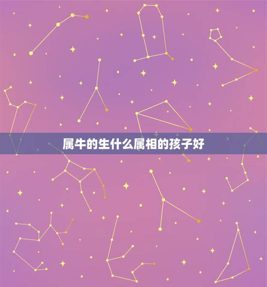 属牛的生什么属相的孩子好，老公属牛我属虎生什么属相宝宝好