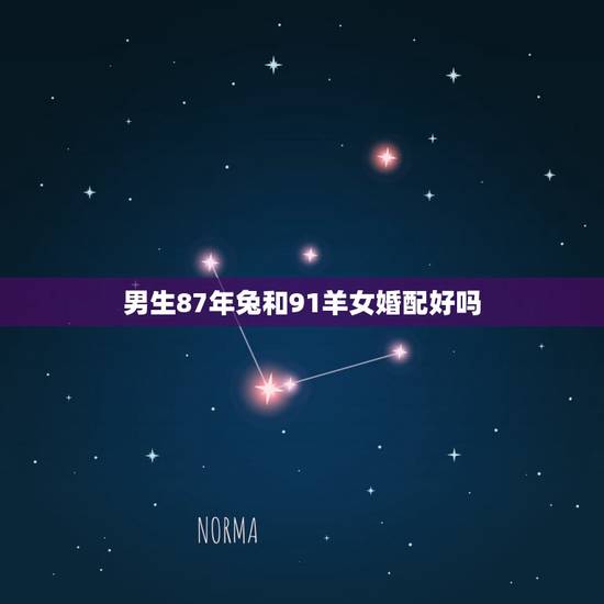 男生87年兔和91羊女婚配好吗，87男属兔和91女羊相配