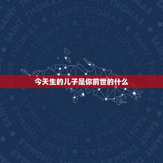 今天生的儿子是你前世的什么，今生的儿子，前世的？