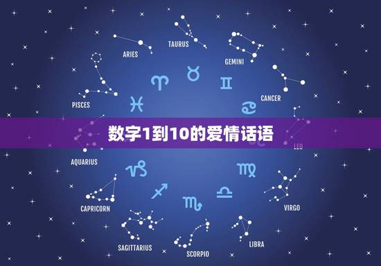 数字1到10的爱情话语，爱情数字1-10代表着什么
