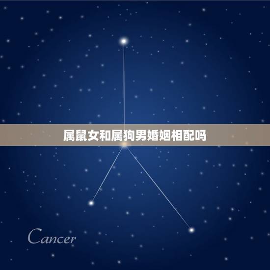 属鼠女和属狗男婚姻相配吗，男属狗女属鼠相配吗 详细