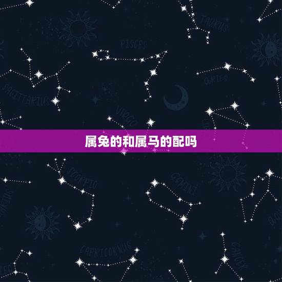 属兔的和属马的配吗，男兔女马婚姻命运