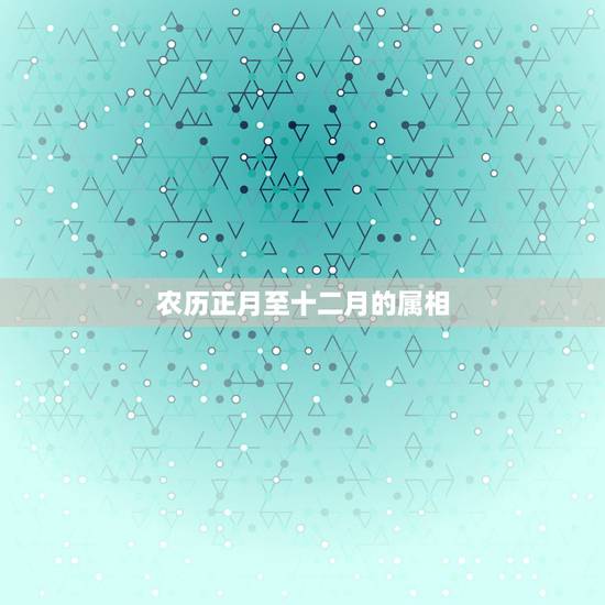 农历正月至十二月的属相，十二属相忌讳出生月份