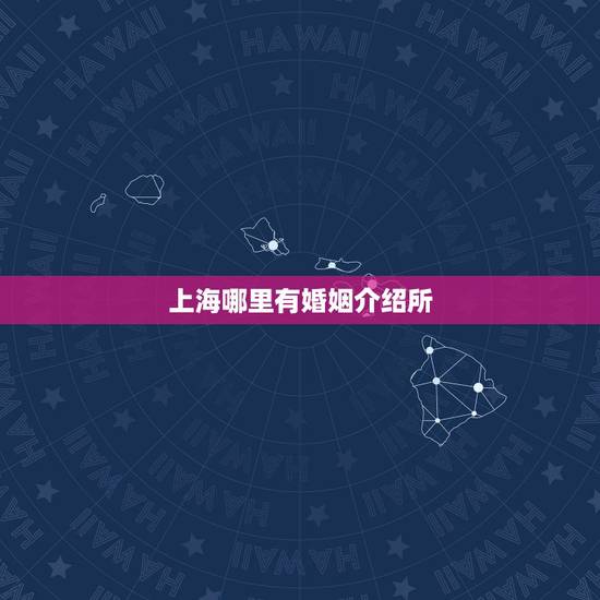 上海哪里有婚姻介绍所，在上海哪里有专为白领服务的婚姻介绍所
