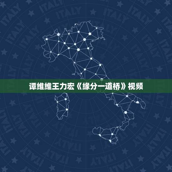 谭维维王力宏《缘分一道桥》视频，王力宏和谭维维合唱《缘分一道桥》时，两
