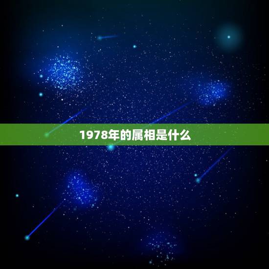 1978年的属相是什么，1978年出生属相是什么？