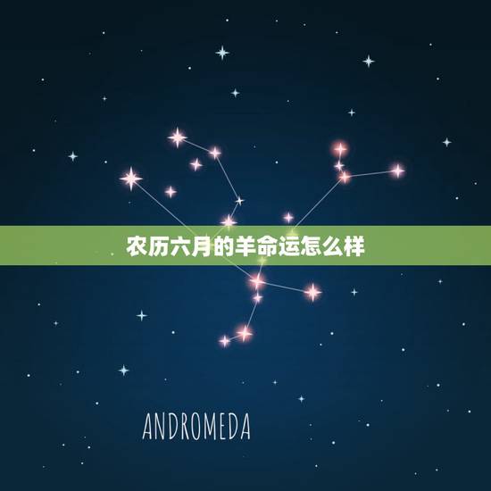 农历六月的羊命运怎么样，千金难买亥时命