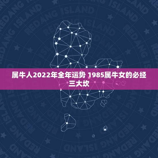 属牛人2022年全年运势 1985属牛女的必经三大坎