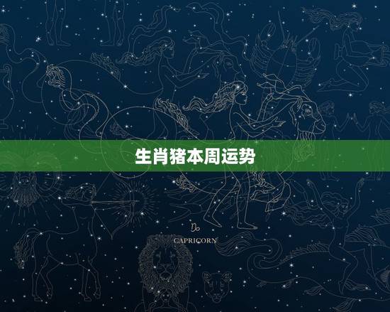生肖猪本周运势，运势测算
