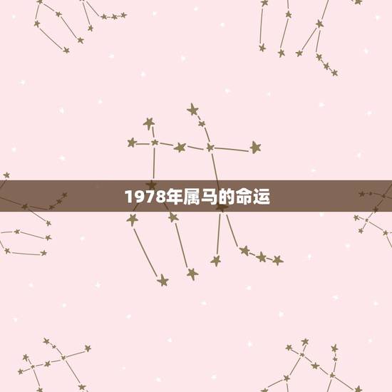 1978年属马的命运，1978年属马的到底是火命还是土命？