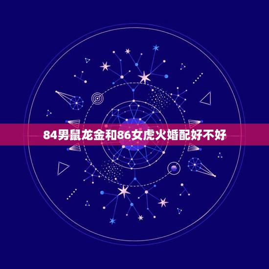 84男鼠龙金和86女虎火婚配好不好，86女虎和88男龙婚配如何？