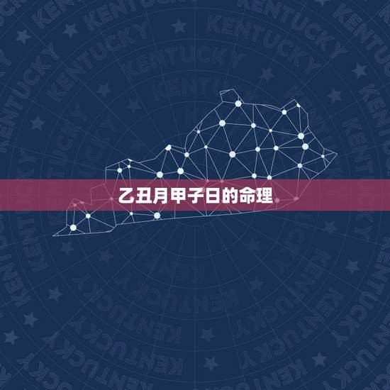 乙丑月甲子日的命理，乙丑日生于亥月