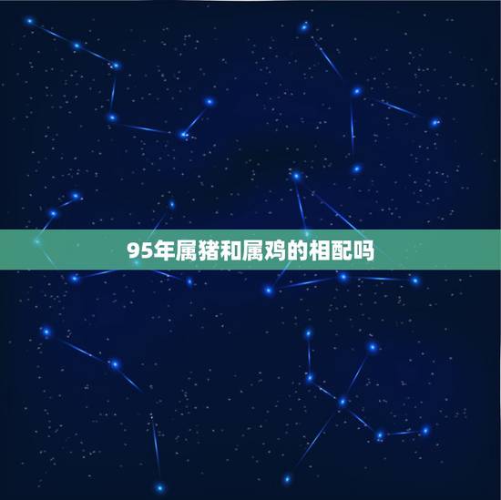 95年属猪和属鸡的相配吗，95年属猪的女生和属鸡的男生相配吗
