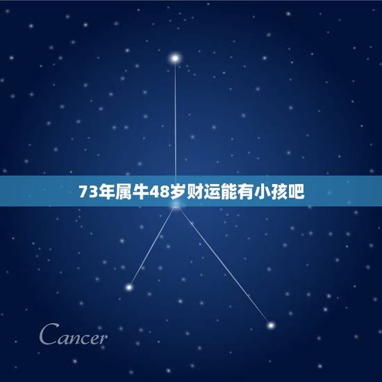 73年属牛48岁财运能有小孩吧，73年的牛男2021年的全程运势