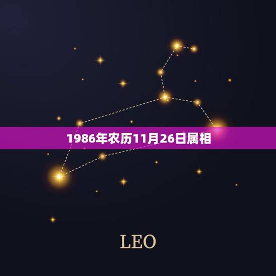1986年农历11月26日属相,农历1986年10月26日出生的人属什 1986年农历11月26日属相,农历1986年10月26日出生的人属什