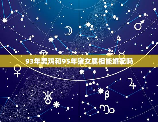 93年男鸡和95年猪女属相能婚配吗，93年男属鸡与95年女属猪配吗？