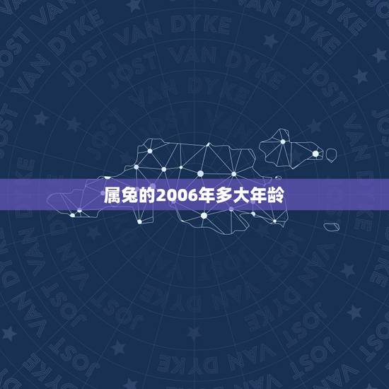 属兔的2006年多大年龄，兔子年龄对照表