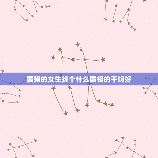 属猪的女生找个什么属相的干妈好，2007年属猪找什么属相的认干爹干妈好