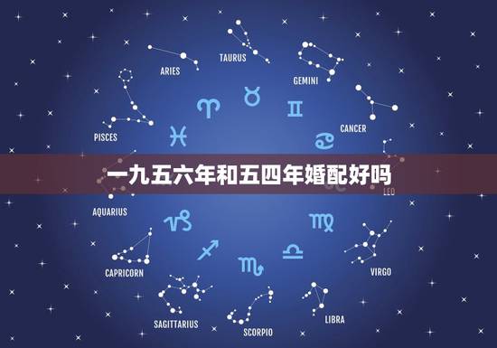 一九五六年和五四年婚配好吗，一九五二年的男士和一九五四年的女士可以婚配