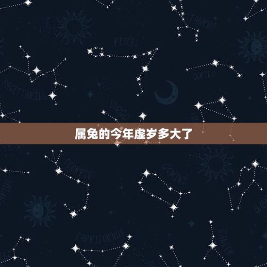 属兔的今年虚岁多大了，2022 年属兔的虚岁是多少岁