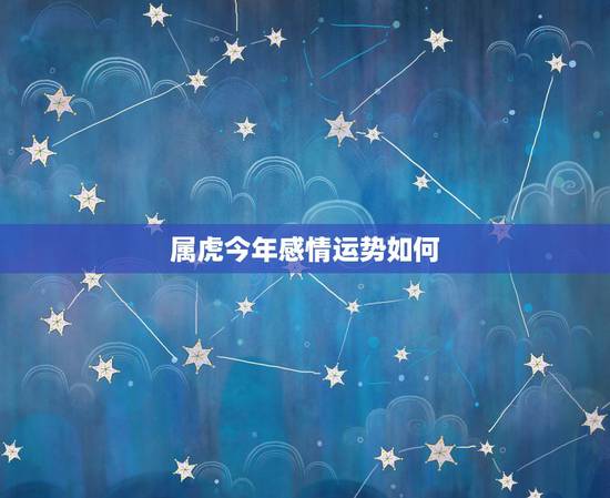 属虎今年感情运势如何，属虎男更佳婚配属相