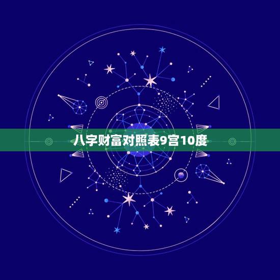 八字财富对照表9宫10度,八字测试 一生多少财富 八字财富对照表9宫10度,八字测试 一生多少财富