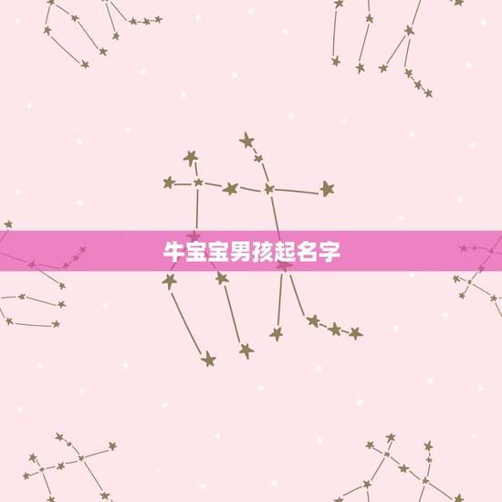 牛宝宝男孩起名字，男宝起名牛宝宝