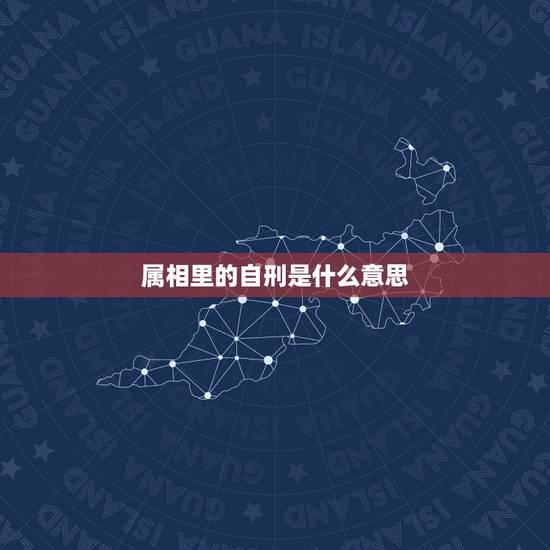 属相里的自刑是什么意思，八字里的命带自刑是什么意思