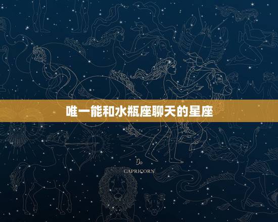 唯一能和水瓶座聊天的星座,水瓶座和什么星座速配 唯一能和水瓶座聊天的星座,水瓶座和什么星座速配