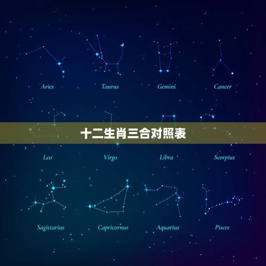 十二生肖三合对照表,三合生肖一览表 十二生肖三合对照表,三合生肖一览表