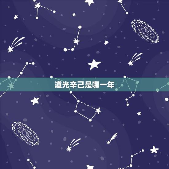 道光辛己是哪一年，辛邜年是19几年
