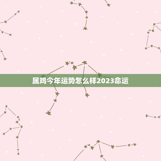 属鸡今年运势怎么样2023命运(介绍财运旺盛事业有成) 属鸡今年运势怎么样2023命运(介绍财运旺盛事业有成)