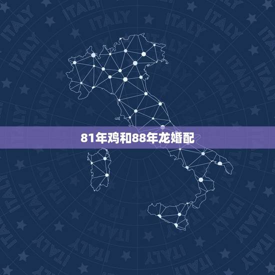 81年鸡和88年龙婚配，81年属鸡和88年属龙婚姻怎么样