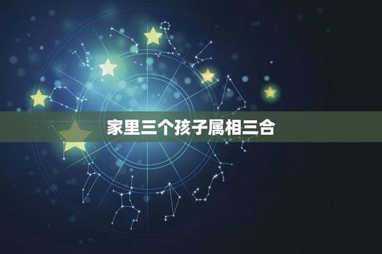 家里三个孩子属相三合,《合三合二》是指什么生肖 家里三个孩子属相三合,《合三合二》是指什么生肖