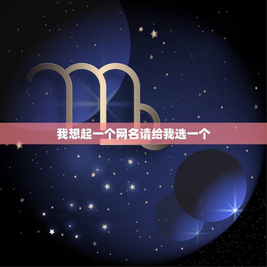 我想起一个网名请给我选一个，我想起一个适合我的网名