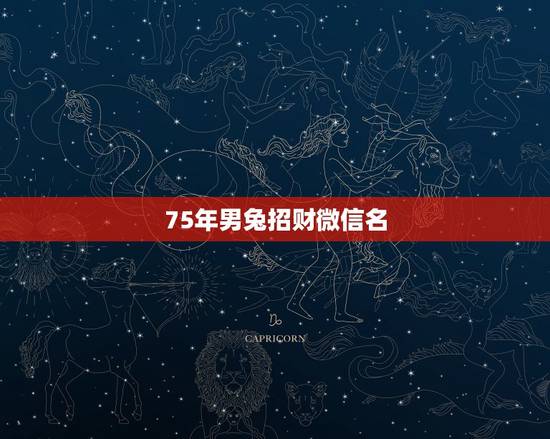 75年男兔招财微信名，属蛇的用什么微信头像，微信名最吉利