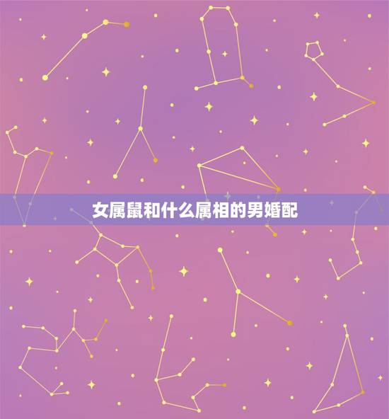 女属鼠和什么属相的男婚配，属鼠的和什么属相最配，属鼠的属相婚配表女，属