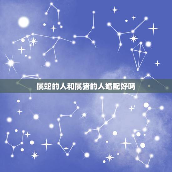 属蛇的人和属猪的人婚配好吗,属猪配属蛇更佳 属蛇的人和属猪的人婚配好吗,属猪配属蛇更佳