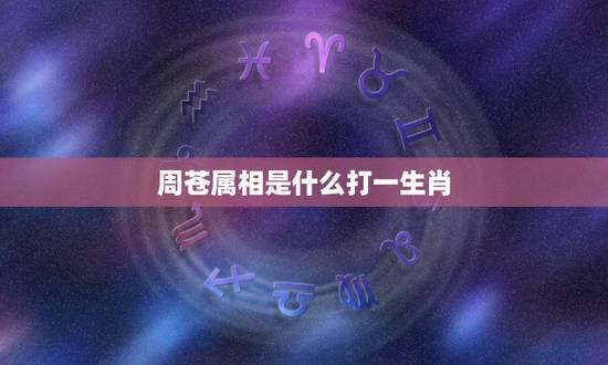 周苍属相是什么打一生肖，周幽王的生肖属相是什么