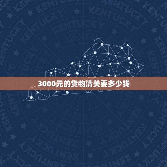 3000元的货物清关要多少钱，清关费用包括哪些
