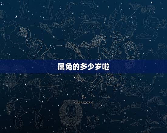 属兔的多少岁啦，属兔今年多大岁数2022