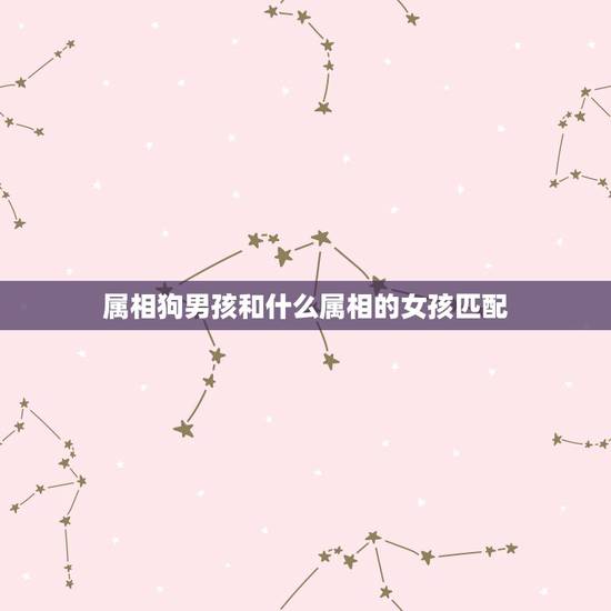 属相狗男孩和什么属相的女孩匹配，生肖属狗的女生跟什么属相的男生相配好呢