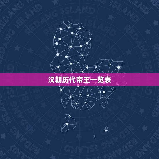 汉朝历代帝王一览表，汉朝皇帝列表（全部的，按顺序）