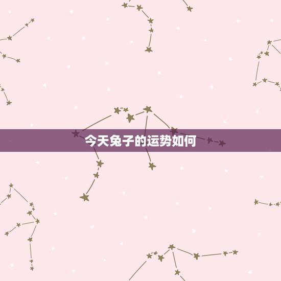 今天兔子的运势如何，兔孑今天的财运怎样