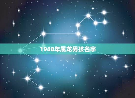 1988年属龙男孩名字，1988年出生的取名